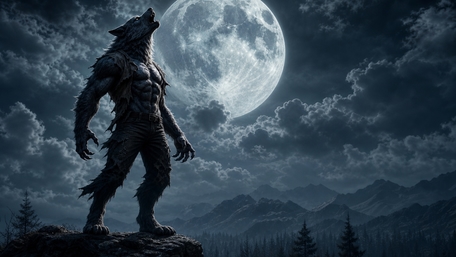 Moonlit Werewolf Ascension wallpaper