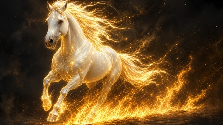 Golden Spirit Horse wallpaper