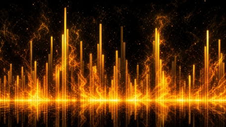 Golden Spectrum Flames wallpaper
