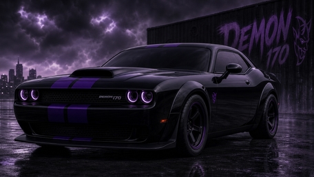 Midnight Demon Muscle Car wallpaper