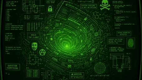 Neon Cyber Vortex Data Storm wallpaper