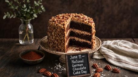 Decadent German Chocolate Cake Celebration wallpaper