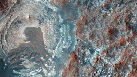 Martian Dunes and Ancient Rockscape wallpaper