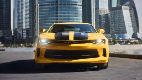 Yellow Camaro Power in the City wallpaper