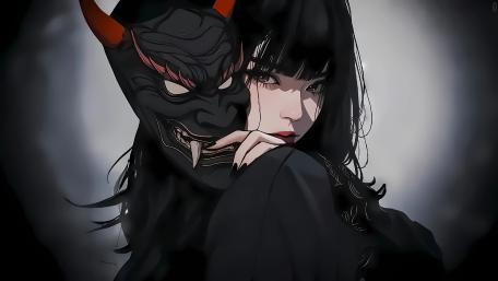 Gothic Oni Veil of Shadows wallpaper