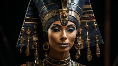 Eternal Egyptian Queen of Golden Majesty wallpaper