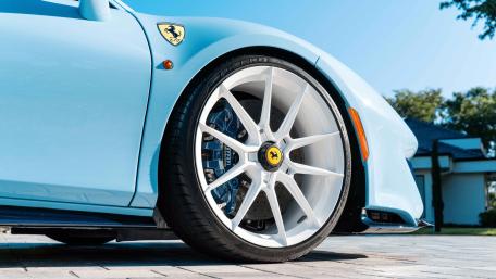 Blue Ferrari Wheel Elegance wallpaper