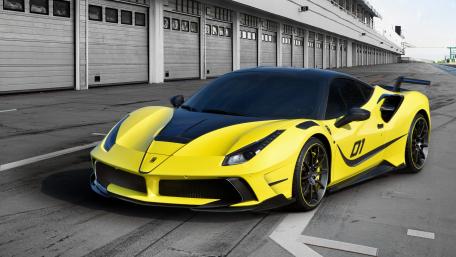 Yellow Ferrari 488 Track Beast wallpaper