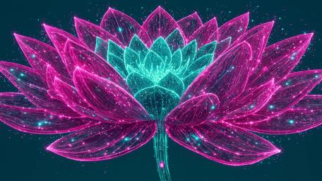Neon Lotus wallpaper