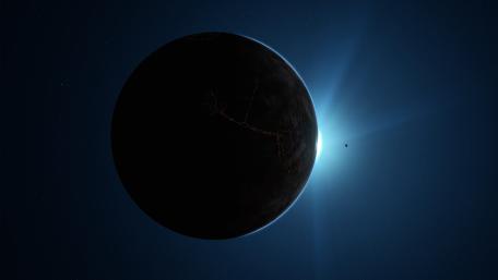 Shadowed Planet Eclipse wallpaper