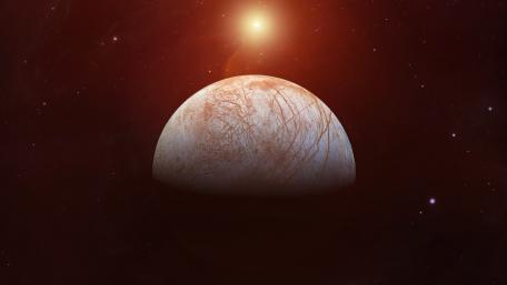 Europa Rising in Crimson Space wallpaper