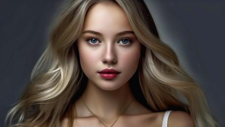 Elegant Blonde Portrait wallpaper