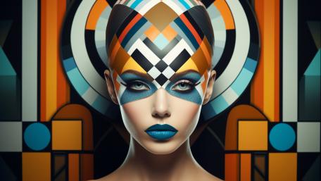 Geometric Future Muse wallpaper