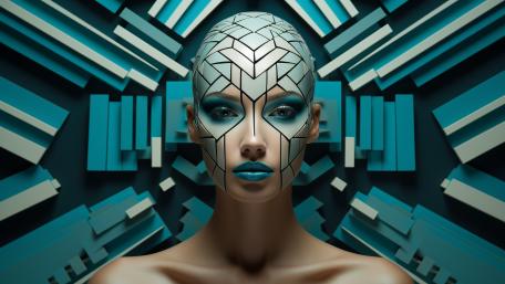 Neon Oracle of the Future wallpaper