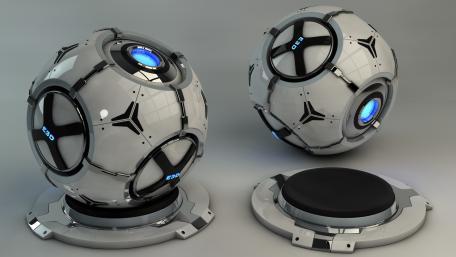 Futuristic Cyber Sphere Design wallpaper