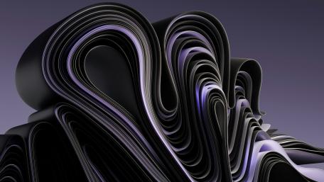 Midnight Violet Flow Abstract Wallpaper wallpaper