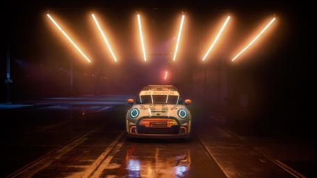 Neon Mini Cooper Spotlight wallpaper