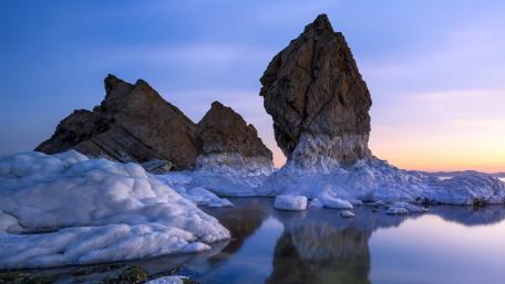 Frozen Guardians of Lake Baikal wallpaper