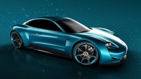 Futuristic Porsche Electric Grand Tourer wallpaper