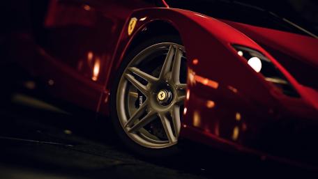 Ferrari Wheel Close Up At Night wallpaper