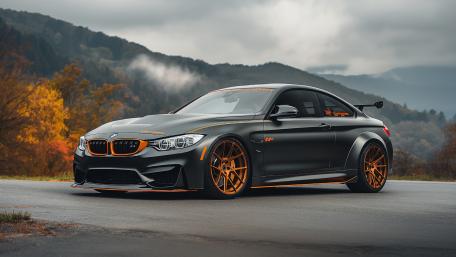 BMW M4 Sleek Power Meets Autumn Roads wallpaper