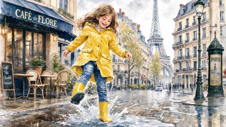 Dancing In The Paris Rain wallpaper