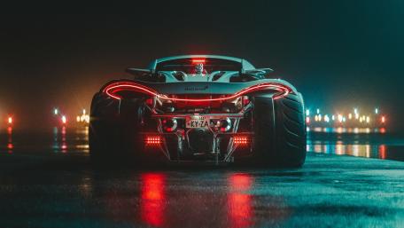 Neon McLaren Night Racer wallpaper