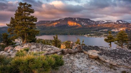 Golden Light Over Silver Lake wallpaper