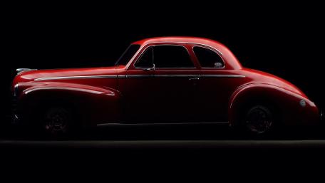 Elegant Red Vintage Coupe wallpaper