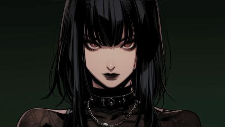 Dark Gothic Anime Beauty wallpaper