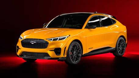 Bold Yellow Ford Mustang Mach E GT wallpaper