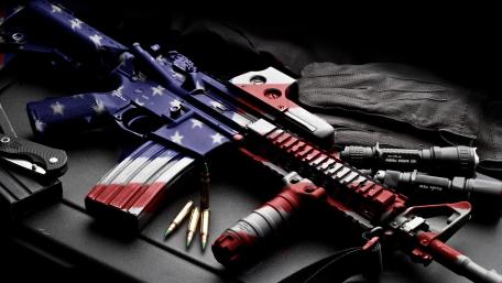Patriotic Colt AR-15 Rifle wallpaper