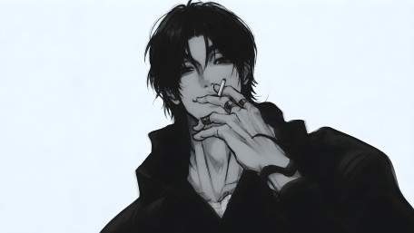 Brooding Noir Anime Rebel wallpaper