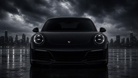 Midnight Porsche Skyline wallpaper