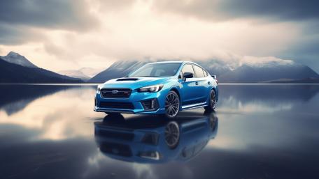 Subaru Sports Sedan Mountain Reflection wallpaper