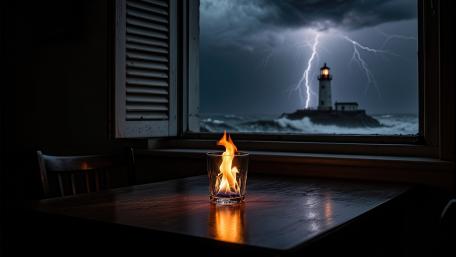 Stormlit Refuge wallpaper