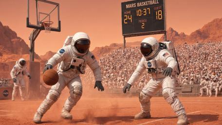 Basketball On Mars wallpaper