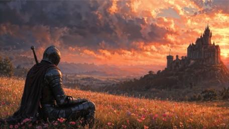 Silent Knight Before the Ember Kingdom wallpaper