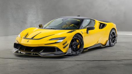 Ferrari SF90 Mansory Yellow Hypercar wallpaper