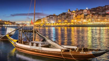 Porto Riverfront Twilight wallpaper