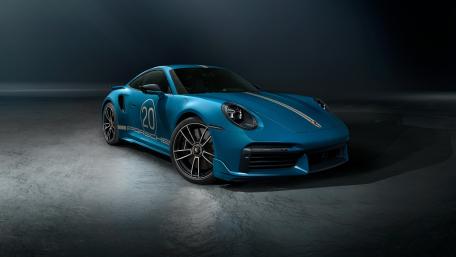 Blue Porsche Turbo S Spotlight wallpaper