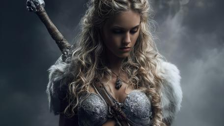 Mystic Blonde Warrior Queen wallpaper