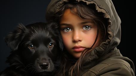 Quiet Friendship in a Hushed Portrait wallpaper