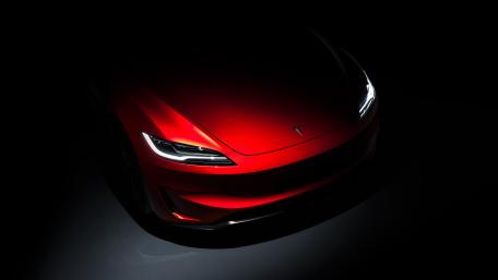Midnight Red Tesla Glow wallpaper
