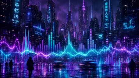 Neon Pulse City Skyline wallpaper