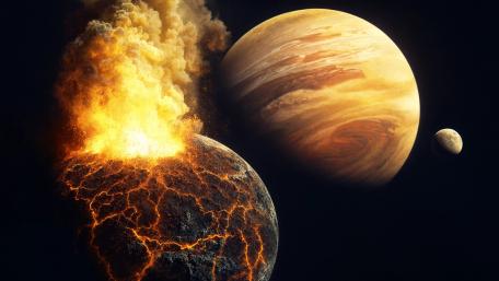 Volcanic Moon Pair wallpaper