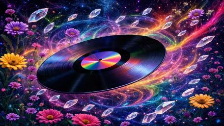 Vinyl Vortex wallpaper