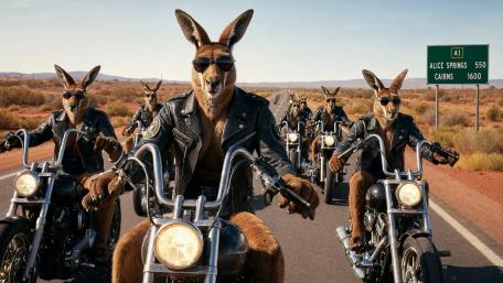 Kangaroo Outback Riders wallpaper
