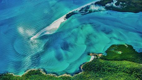 Whitehaven Beach Turquoise Lagoon From Above wallpaper