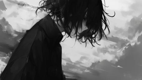 Silent Solitude in Grayscale wallpaper